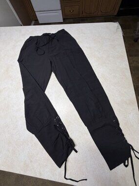 Yohji Yamamoto-Styled Gothic Tie Wool POUR HOMME Gaba Jodhpurs Pants Size M